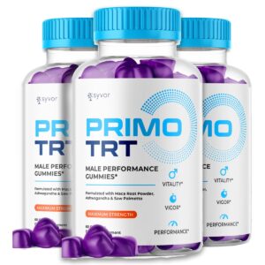 Primo TRT Men's Gummies Advanced Pro Formula  – Chewable Supplement for Energy, Vitality & Performance – 180 Gummies (3 Pack)