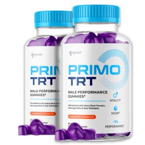 Primo TRT Men's Gummies Advanced Pro Formula  – Chewable Supplement for Energy, Vitality & Performance – 120 Gummies (2 Pack)
