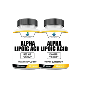 (2Pack) American Standard Supplements Alpha Lipoic Acid - 1300mg Antioxidant Support | 90 Capsules
