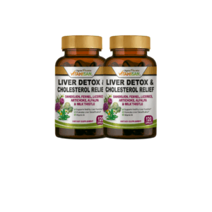 (2Pack) Vitamisan Liver Detox & Cholesterol Relief - Natural Liver Cleanse & Healthy Function Support